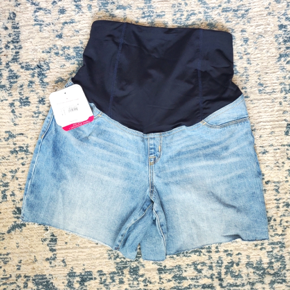 Isabel Maternity Stretch Denim Shorts